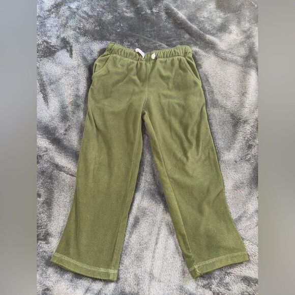 👕Boys size 4 carters dark green fleece pants - Picture 1 of 3